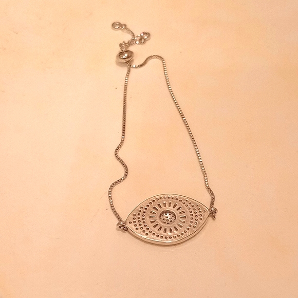 Third Eye Bracelet Silver Slide Chain - Picture 2 of 4